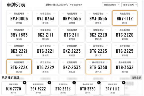 查詢時所輸入的車牌號碼與額外資料|標售紀錄查詢